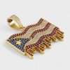 14k Yellow Gold Puerto Rico Flag Pendant 4 Puerto Rico Flag Pendant