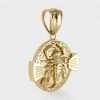 14k Yellow Hollow Gold Scorpion Round Pendant 5