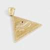 14k Yellow Hollow Gold Pyramid Pendant 6 Pyramid Pendant