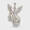 14k White Gold Diamond Arcangel Pendant 4 Arcangel Pendant