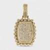 14k Yellow Gold Diamond Plate Pendant 4 Plate Pendant
