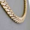 10k Yellow Gold Full Diamond Prong Setting Chain 6 Prong Setting Chain