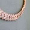 10K Rose Gold Full Diamond Prong Setting Chain 6