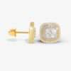 14k Yellow Gold Full Diamond Stud Earrings 6