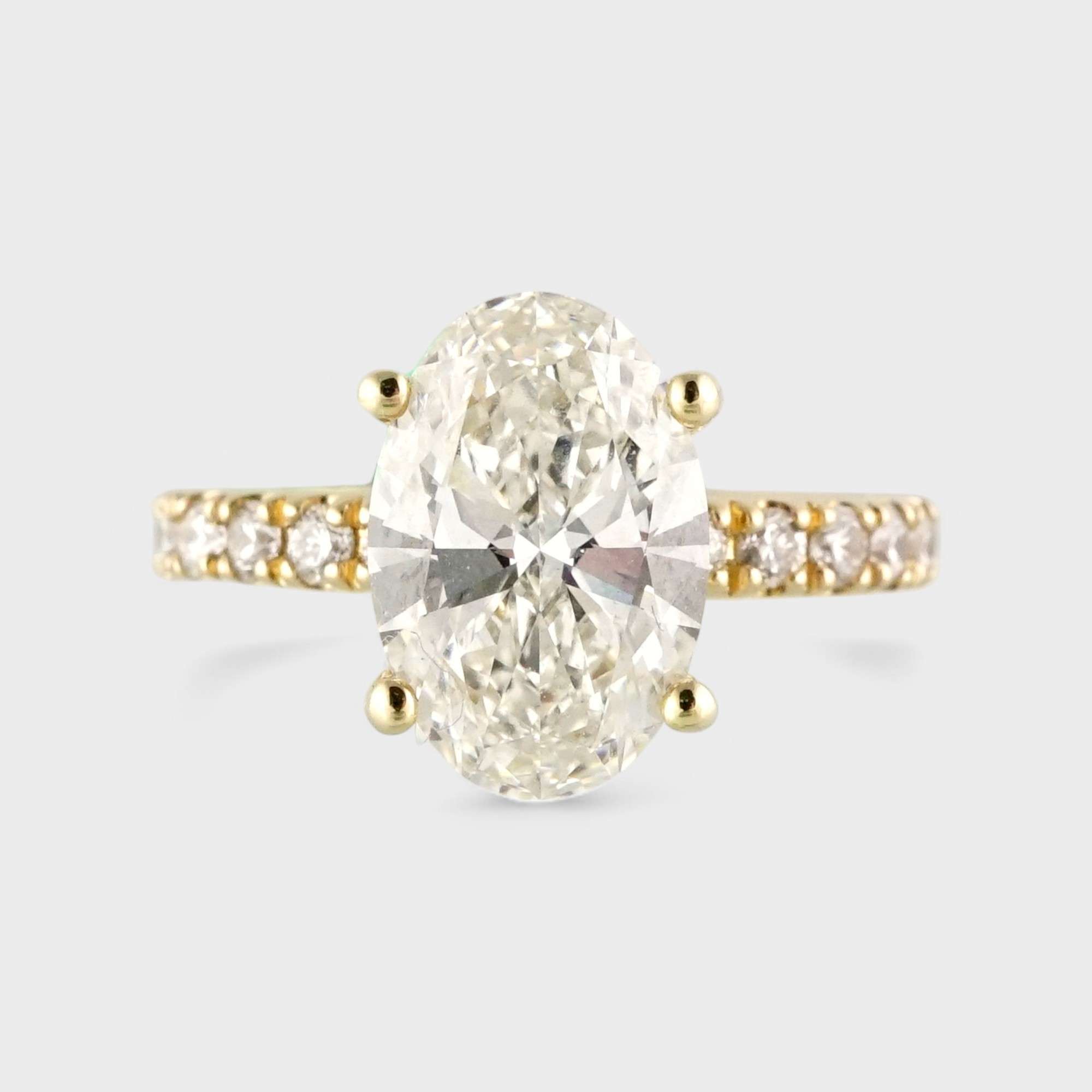 Gold Lab Ring 14k Yellow Gold LAB Grown Diamond Ring - Grimal Jewelry: Rolex Watches ...