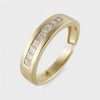 Men's 14k Yellow Gold Diamond Band Ring 3 Diamond Band Ring