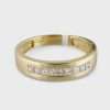 Men's 14k Yellow Gold Diamond Band Ring 4 14k Yellow Gold Diamond Band Ring for Men