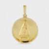 14k Yellow Gold Diamond Caridad Medal 4 14k Yellow Gold Diamond Caridad Medal