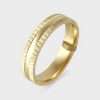 14k Yellow Gold ID Band Ring for Men
