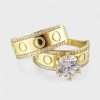 14k Yellow Gold Duo Set Ring