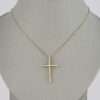 14k Yellow Gold Diamond Cross Chain Set