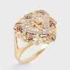 14k Yellow Gold Heart Fifteen Lady Ring 4