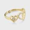 14k Yellow Gold Heart Fifteen Lady Ring 5