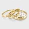 14k Yellow Gold Trio Set Engagement Ring