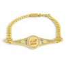 Gold bracelet with diamond accents