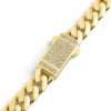 Gold chain bracelet with diamond accents