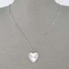 14k White Gold Diamond Heart Chain