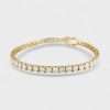 14k Yellow Gold LAB Diamond Tennis Bracelet 4 Diamond Tennis Bracelet