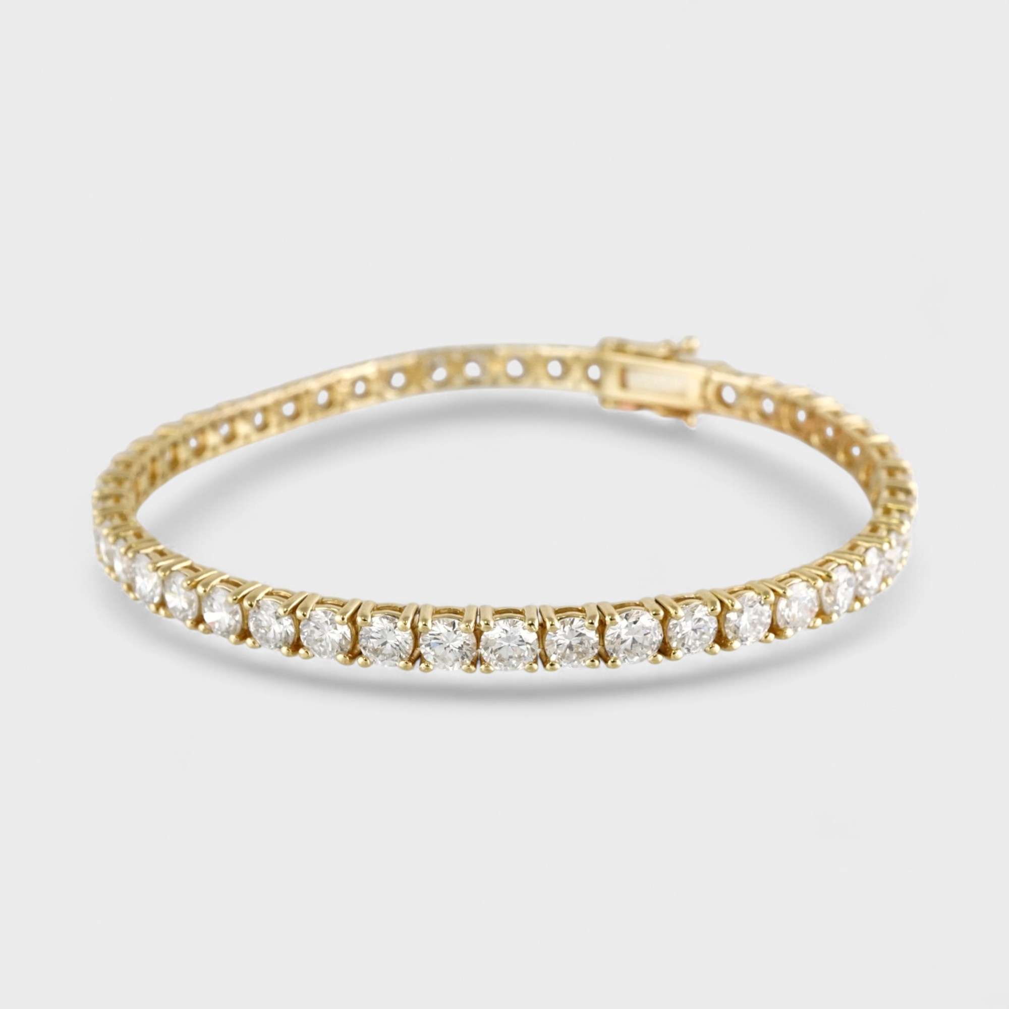 14k Yellow Gold LAB Diamond Tennis Bracelet 1 Diamond Tennis Bracelet