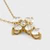 14k Yellow Gold LAB Grown Diamond Cross Chain