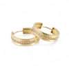 14k Yellow Gold Fancy Design Hoops 6 Gold hoop earrings with diamonds