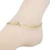 14k Yellow Gold Corte Brillo Anklet 3 Gold chain anklet on skin