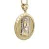 10k Yellow Gold Fancy Jesus Face Pendant 5