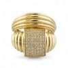 14k Yellow Gold Fancy Design Ring 6 Gold ring with diamond accents
