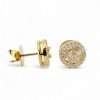 14k Yellow Gold Diamond Round Earrings 6 Gold earrings with sparkling gems