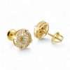 14k Yellow Gold Diamond Round Earrings 5 Gold earrings with diamond embellishments