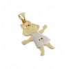 14k Yellow Gold Baby Girl Pendant 4 Gold and silver girl pendant charm