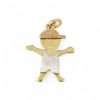 14k Yellow Gold Baby Boy Pendant 3 Gold and silver child pendant charm