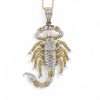 Gold and silver scorpion pendant