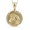 14k Yellow Gold Horse Head Pendant 4 Horse Head Pendant