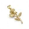 14k Yellow Gold Fancy Charm Pendant 4 Gold rose pendant with detailed design
