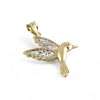 14k Yellow Gold Fancy Bird Pendant 4 Gold hummingbird pendant with intricate design
