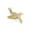 14k Yellow Gold Fancy Bird Pendant 4 Gold hummingbird pendant with intricate design