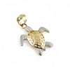 14k Yellow Gold Fancy Tortoise Pendant 4 Gold and silver turtle pendant