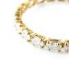 Gold bracelet with oval diamonds