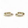Gold hoop earrings with diamonds