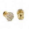 14k Yellow Gold Diamond Round-Cut Diamond Studs 5 Gold stud earrings with diamonds