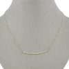 Simple gold necklace with bar pendant