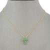 14k Yellow Gold Diamond Green Cross Chain 4 Gold necklace with green cross pendant