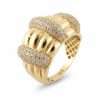 Gold ring with diamond accents