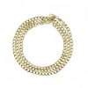 14k Yellow Gold Corte Brillo Chain 24 inches 4 Gold chain necklace with multiple strands