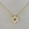 14k Yellow Gold Star of David Chain 4 Gold necklace with star pendant
