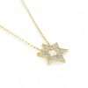 14k Yellow Gold Star of David Chain 6 Gold star necklace with diamonds