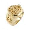 Gold ring with nautical design elements