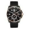 Black and gold Cartier watch