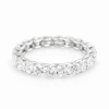 Diamond eternity ring on white background